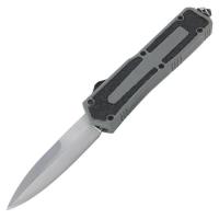 T38 - Dual Action Gunmetal Gray Automatic OTF Knife