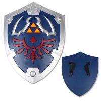 T673701BL-1 - Deluxe Zelda Master Legend Blue Foam Shield with Strap Link Hylian LARP Battle Ready