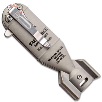 Spring Assisted Hand Bomb Style Knife Work Grey