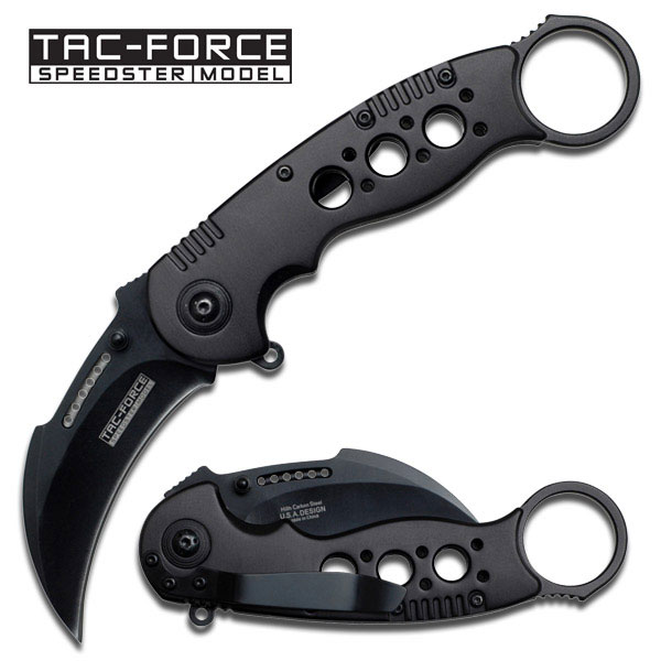 Tac Force Dagger Style Folding Knife Black