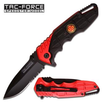 Tac Force Open Assist Rescue Fire Department Speedster Pocket Knife FD