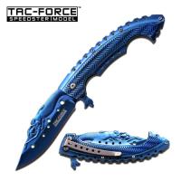 TF-864BL - Tac Force Speedster Mermaid Spring Assist Knife Blue