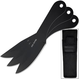 Black Jack Ripper Throwing Knives 3Pcs Set Very SHARP 6in Overall Heat Treated