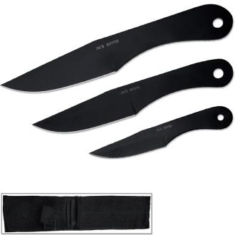 Jack Ripper Black Trifecta Knives Set 3Pcs Throwers All 3 Sizes Extremely SHARP