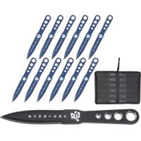 TK90BKC - Japanese Shinobi Stealthy Throwing Knife Set of 12 Pieces 440 Stainless Black