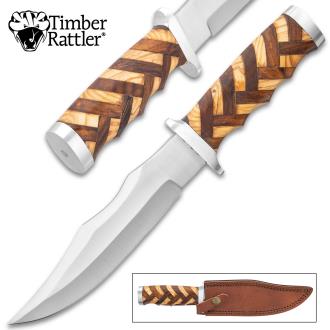Timber Rattler Handcrafted Heirloom Bowie Knife And Sheath