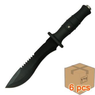 Case of 6pcs Ultimate Extractor Bowie Survival Knife Black 4