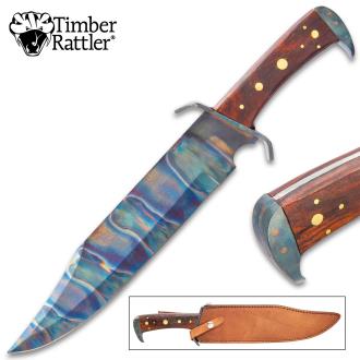 Timber Rattler Gunslinger Bowie Knife With Sheath