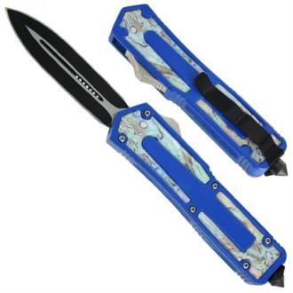 Titan Originator DA Blue Swirl OTF Knife CH011 - Knives