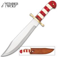 TW1040 - Timber Wolf Ruby Stripe Bowie Knife And Sheath