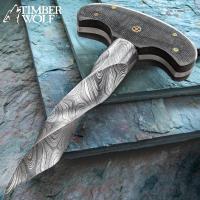 TW1072 - Timber Wolf Damascus Twist Push Dagger