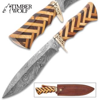 Timber Wolf Handcrafted Heartwood Knife And Sheath