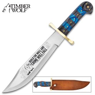 Timber Wolf Limited Edition Trump Build The Wall Bowie Knife