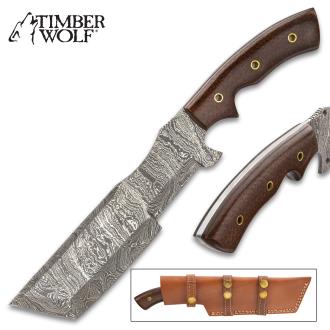 Timber Wolf Alsatian Tracker Knife With Sheath