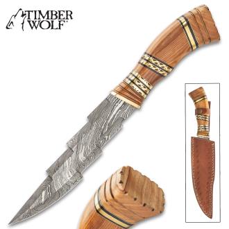 Timber Wolf Lightning Striker Knife With Sheath