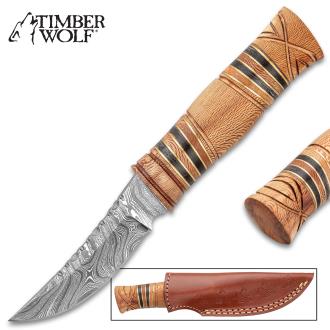 Timber Wolf Olive Mount Knife and Sheath