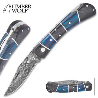 Timber Wolf Rainshadow Handmade Pocket Knife / Folder
