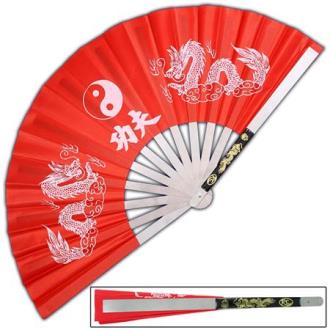 Tessen-Jutsu Iron Fan Weapon Dragon Red AZ21 - Swords Knives and Daggers Miscellaneous