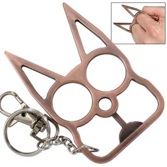 Copper Kitty Self Defense Key Chain