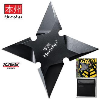 Honshu Sleek Black Throwing Star 1065 Carbon