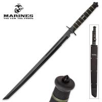 UC3157 - Usmc Blackout Combat Tanto Sword With Nylon Sheath