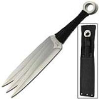 UL068 - Ninja Movie Kunai 3 Piece Thrower Set Silver