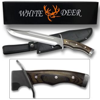 White Deer Full Tang Survivor Bowie Fixed Blade Knife with Sheath