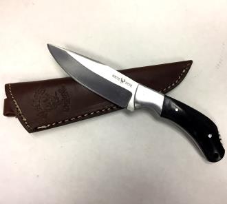 Case of 6pcs White Deer Full Tang J2 Steel Tactical Knife Buffalo Horn Grip Drop Point