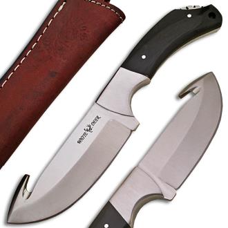 White Deer Guthook Ranger Series J2 Steel Skinner Knife Buffalo Horn Grip