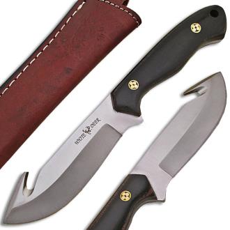 White Deer Guthook Ranger Series J2 Steel Skinner Knife Micarta Wood Grips