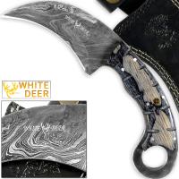 WDM-2380 - White Deer Champion Karambit Knife Magnum Damascus Forged Steel