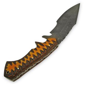 White Deer 1095 HC Steel Viper Damascus Knife Ladder Pattern Limited Edition