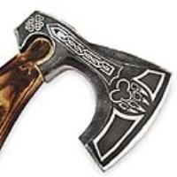 WDM-2440 - Claw Axe Hand forged Carved Etched Axe