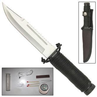 Mini Paracord Outdoor Survival Silver Blade Knife