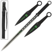 WG1043 - Three Piece Ninja Sword Throwing Knife Set
