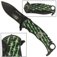 WG1074 - Run Out of Hell Spring Assist Knife Green