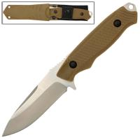 WG1083 - Full Tang Drop Point Tactical Knife Tan