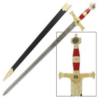 WG893 - King Solomon Medieval Crusader Replica Longsword - Red