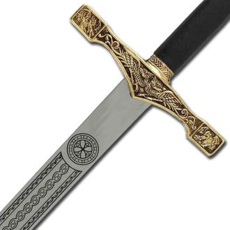 King Arthur Excalibur Replica Longsword Gold