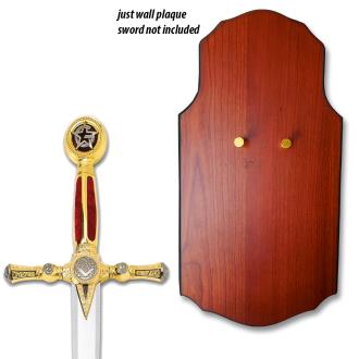 Hardwood Universal Sword Wall Plaque Full Size