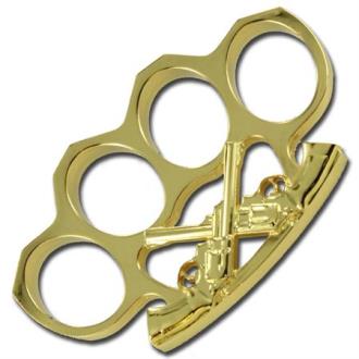 Wild West Gun Slinger Knuckle Buckle Gold TR0197 Swords Knives and Daggers Miscellaneous