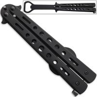 YC-263BK - Balisong Trainer Bottle Opener Butterfly Knife Style Bartender T