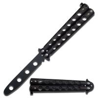 YC-306B - Balisong Butterfly Knife Black Training for Martial Art