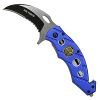 SP-516AF - Air Force Karambit Knife Tactical Rescue Spring Assist with Breaker and Cutter