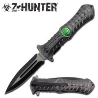 ZB-003GY - Zombie Hunting Combat Stiletto Style Spring Assisted Knife