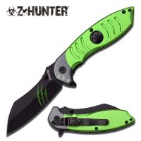 ZB-093GN - Green Z-Hunter SPRING ASSISTED KNIFE 4.5&quot; CLOSED
