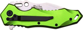 Z-Hunter Linerlock A/O Knife ZB-110GN 5in closed. 3.75in assisted opening