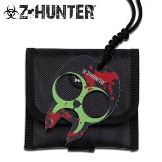 Zombie Hunter Knuckle Buckles Blue Green with Red Splash
