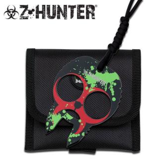 Zombie Hunter Knuckle Buckles - Blue Red with Green Splash