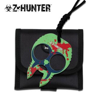 Zombie Hunter Knuckle Buckles - Green Blue with Red Splash